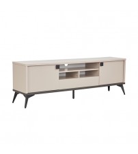 Maxwell TV Cabinet MDF Particle Board with Melamine Finishing Storage Space Metal Legs